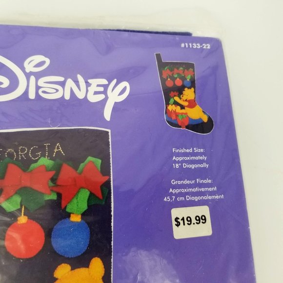Janlynn Disney Pooh Stocking Decor Felt Kit 1133-22 Craft Christmas Holiday 2004 - Picture 5 of 7